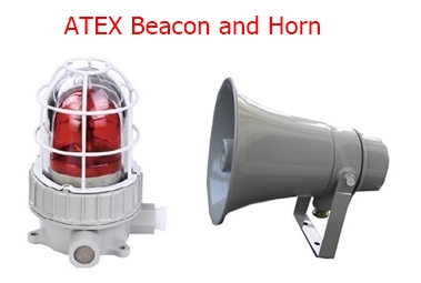 ATEX Telephone ringing beacon and horn sounder