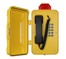 IP66 Industrial beacon Telephone with Full Keypad and door enclosure