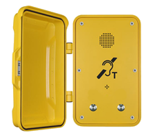 weatherproof special environment phone with 2 call buttons and induction loop