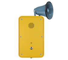 IP66 weatherproof industrial tunnel broadcasting telephone with hands-free call button and horn repeater ringer