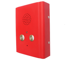 handsfree dual button wall mounted master emergency call point and intercom. VoIP, SIP or Analogue or 3G