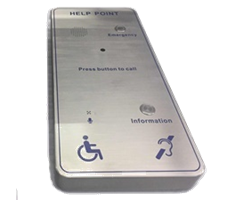 AJR315-sc disability assistance telephone help and infomation point auto dialling with hearing loop. Vandalproof and weatherproof IP65