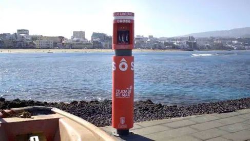 floor mounted watertight IP65 emergency call tower with emergency flashing warning beacon
