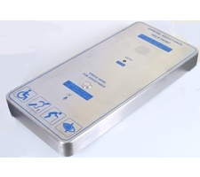 stainless steel telephone help and infomation point with camera and hearing loop. Vandalproof and weatherproof IP65