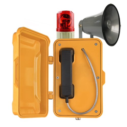 Robust Broadcasting IP66 weatherproof emergency telephone hotline tunnelphone with door case