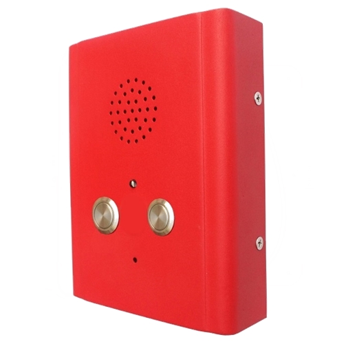 steel wall mounted IP65 Watertight Emergency Red Intercom with tow call buttons, push to call 