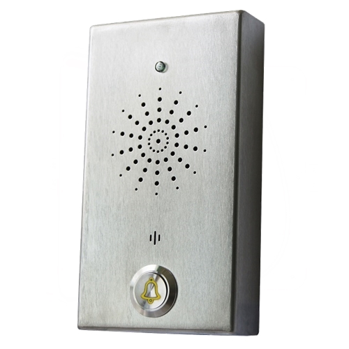 Small Stainless-steel IP65 Watertight Intercoms with single button PTC application