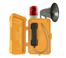 LTC Autodial Industrial broadcasting Weatherproof Telephone with Handset, beacon and horn
