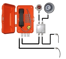 LTC ATEX Telephone with Enclosure and EX Horn, Beacon and Junction Box