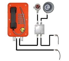 Standard ATEX Telephone with EX Horn, Beacon and Junction Box