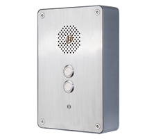 2 Button Wetherproof watertight weatherproof Industrial PTC Hotline or P2P Intercom, Wall Mounted, door entry, relay