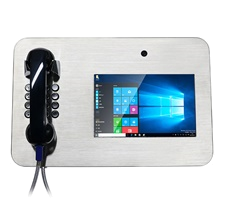 Prison grade shatterpoof touch screen video telephone