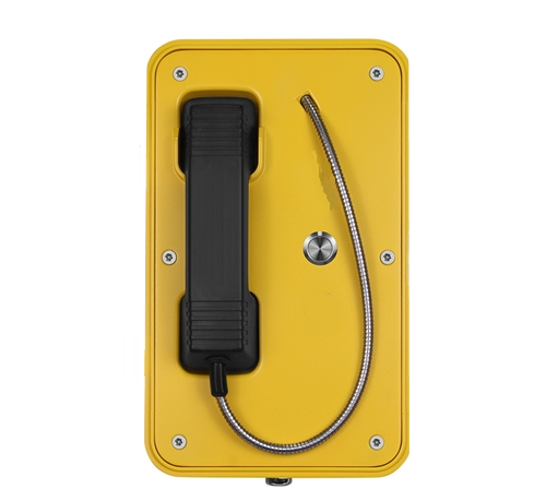 Watertight emergency telephone with l speed dial button