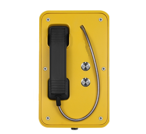 Emergency outdoors telephone with 2 call buttons